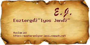 Esztergályos Jenő névjegykártya